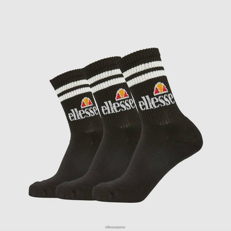 elegante paquete de 3 calcetines tipo pulóver accesorios Ellesse negro PZZNT488 - Image 1