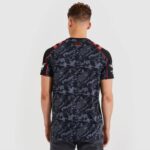 hombres camiseta con falla ropa Ellesse negro PZZNT482 - Image 3