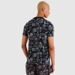 hombres camiseta hirona ropa Ellesse negro PZZNT475 - Image 3