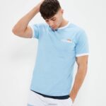 hombres camiseta meduno ropa Ellesse azul claro PZZNT402 - Image 2