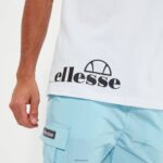 hombres camiseta serana ropa Ellesse blanco PZZNT334 - Image 4
