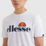 hombres camiseta sl prado ropa Ellesse blanco PZZNT368 - Image 8