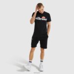 hombres camiseta sl prado ropa Ellesse negro PZZNT364 - Image 2