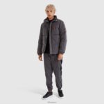 hombres chaqueta acolchada igris ropa Ellesse gris oscuro PZZNT468 - Image 2