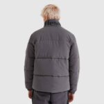 hombres chaqueta acolchada igris ropa Ellesse gris oscuro PZZNT468 - Image 3