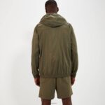 hombres chaqueta con cremallera completa fracción 2 verde ropa Ellesse caqui PZZNT276 - Image 5