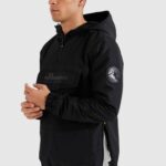 hombres chaqueta mont nero oh ropa Ellesse negro PZZNT289 - Image 4