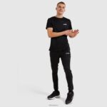 hombres pantalón de chándal guido ropa Ellesse negro PZZNT329 - Image 6