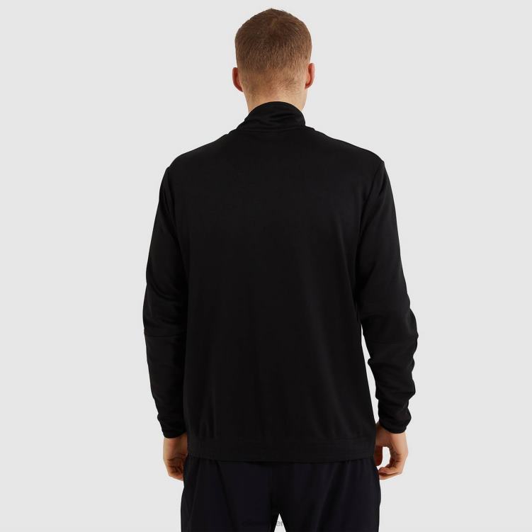 hombres parte superior de la pista de marzo ropa Ellesse negro PZZNT326 - Image 7