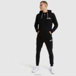 hombres sudadera con capucha briero ropa Ellesse negro PZZNT315 - Image 2