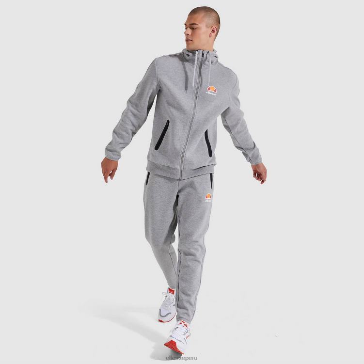 hombres sudadera con capucha ornari fz ropa Ellesse marga gris PZZNT317 - Image 2