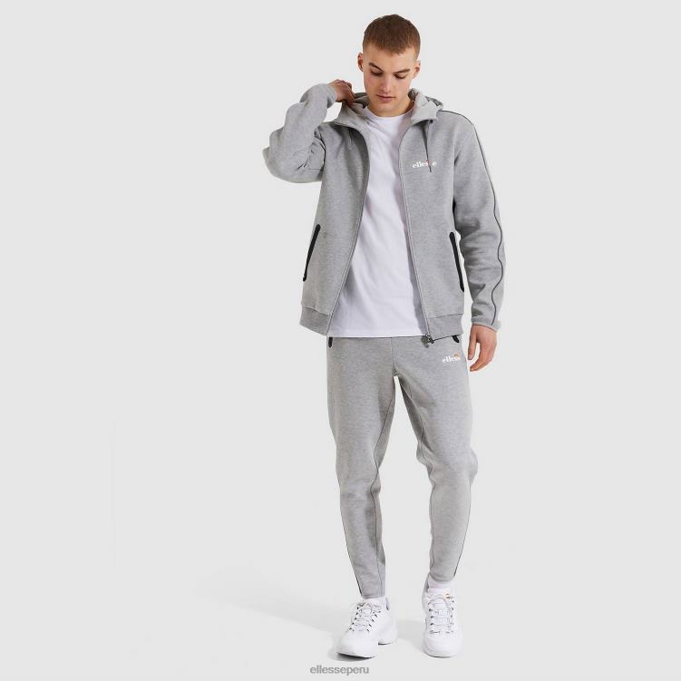 hombres sudadera con capucha ornari fz ropa Ellesse marga gris PZZNT317 - Image 6