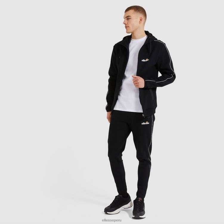 hombres sudadera con capucha ornari fz ropa Ellesse negro PZZNT316 - Image 6