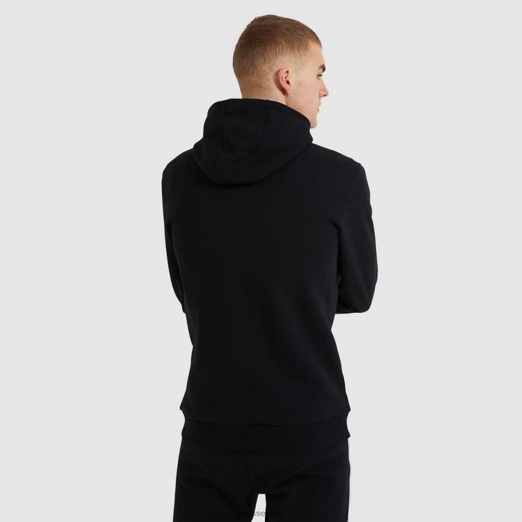hombres sudadera con capucha ornari fz ropa Ellesse negro PZZNT316 - Image 7
