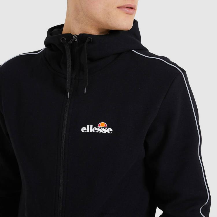 hombres sudadera con capucha ornari fz ropa Ellesse negro PZZNT316 - Image 8