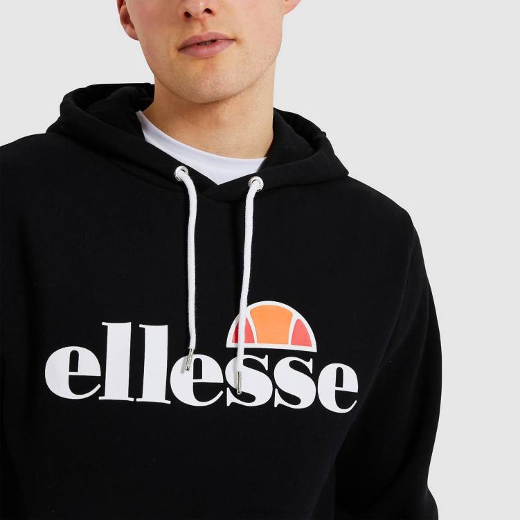 hombres sudadera con capucha sl gottero oh ropa Ellesse negro PZZNT296 - Image 4
