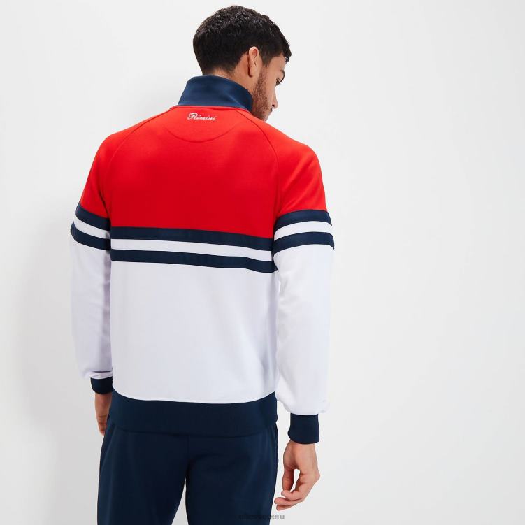 hombres top deportivo de rímini ropa Ellesse rojo/blanco/azul marino PZZNT323 - Image 2