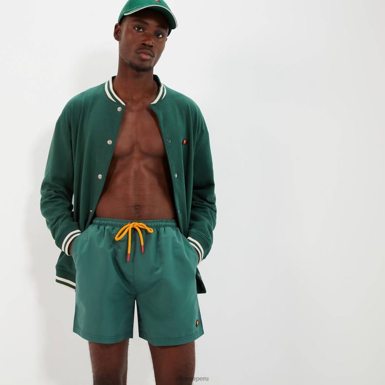 hombres traje de baño de caballeros ropa Ellesse verde oscuro PZZNT447 - Image 1