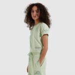 mujer camiseta corta con gotero ropa Ellesse verde claro PZZNT545