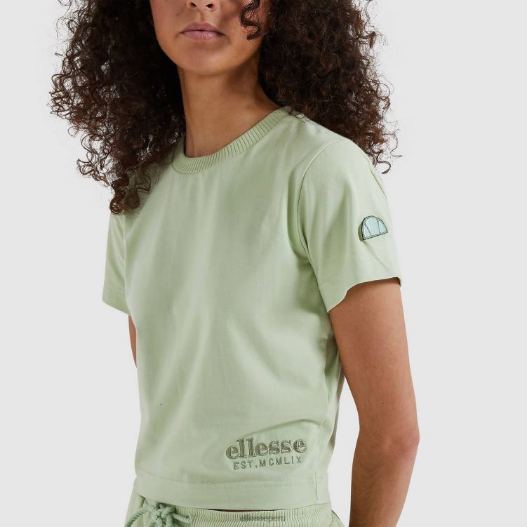 mujer camiseta corta con gotero ropa Ellesse verde claro PZZNT545 - Image 4