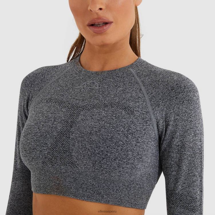 mujer camiseta corta vamp ls ropa Ellesse marga gris oscuro PZZNT201 - Image 4