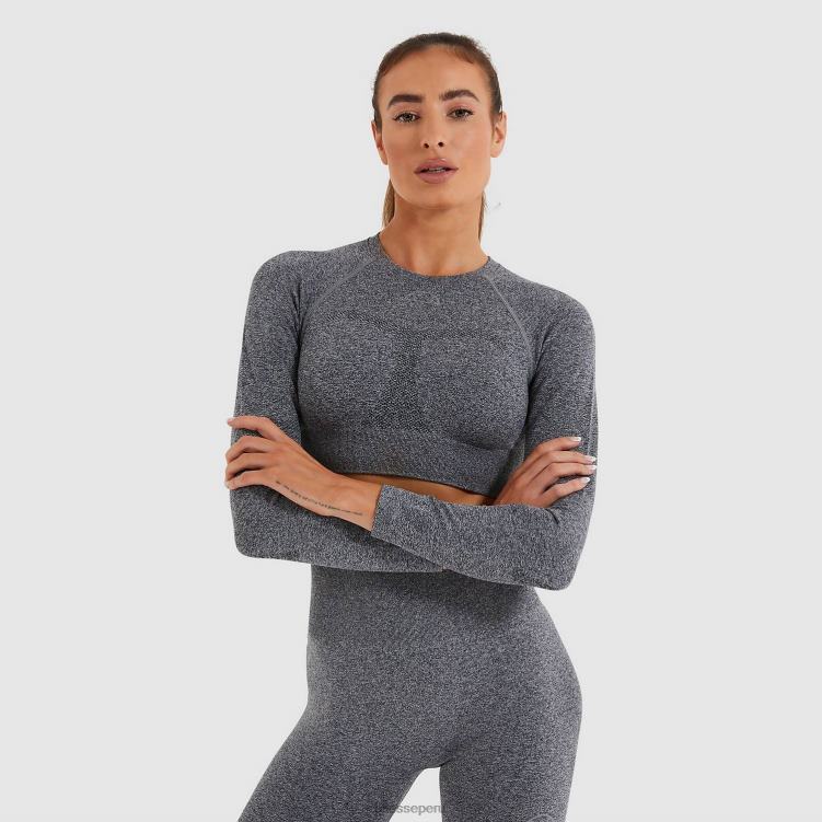 mujer camiseta corta vamp ls ropa Ellesse marga gris oscuro PZZNT201 - Image 1