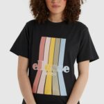 mujer camiseta lavanda lavada ropa Ellesse negro PZZNT218 - Image 4
