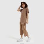 mujer pantalones jogging capri taran ropa Ellesse marrón PZZNT185 - Image 2