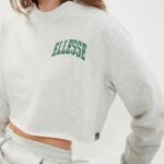 mujer sudadera corta canleo ropa Ellesse marga gris claro PZZNT41 - Image 2
