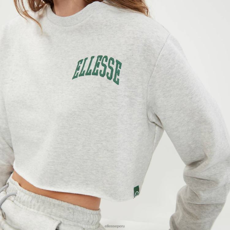 mujer sudadera corta canleo ropa Ellesse marga gris claro PZZNT41 - Image 2