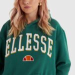 mujer sudadera corta con capucha ramo ropa Ellesse verde oscuro PZZNT179 - Image 4