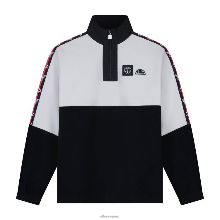 unisexo sudadera polar del mundo del mañana ropa Ellesse negro PZZNT46 - Image 1